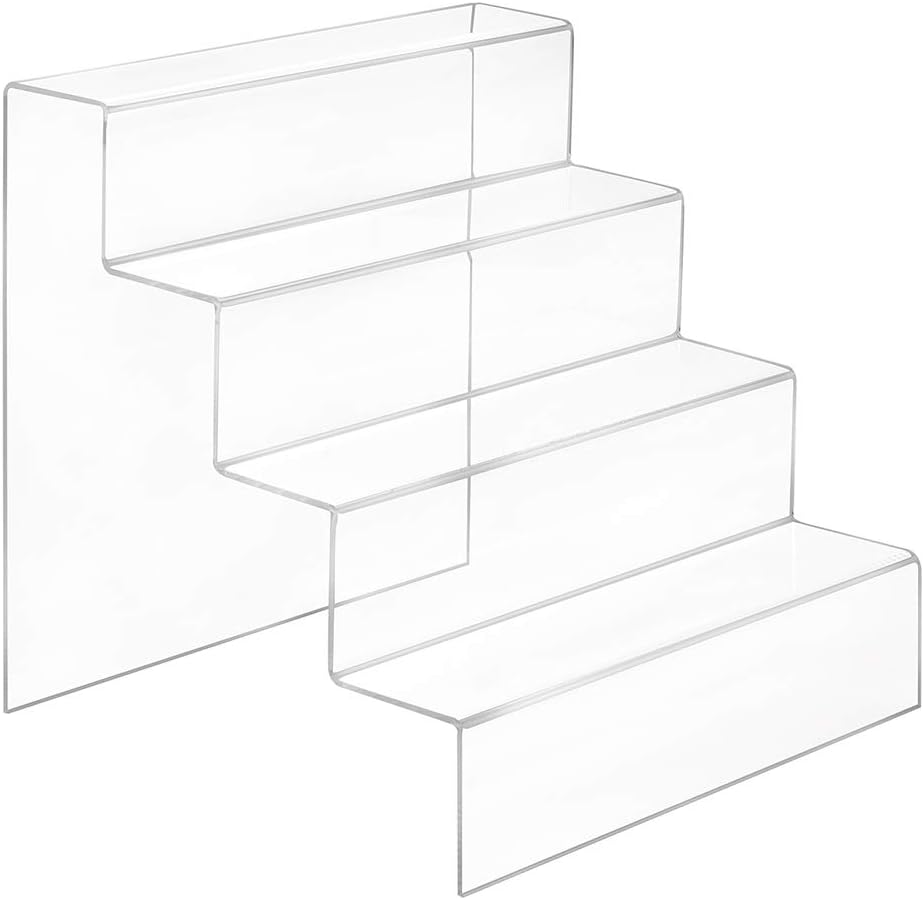Dekotreppe 4-Stufig (300x300x300mm) aus glasklarem Acrylglas - Zeigis® / Stufendisplay/Präsentations