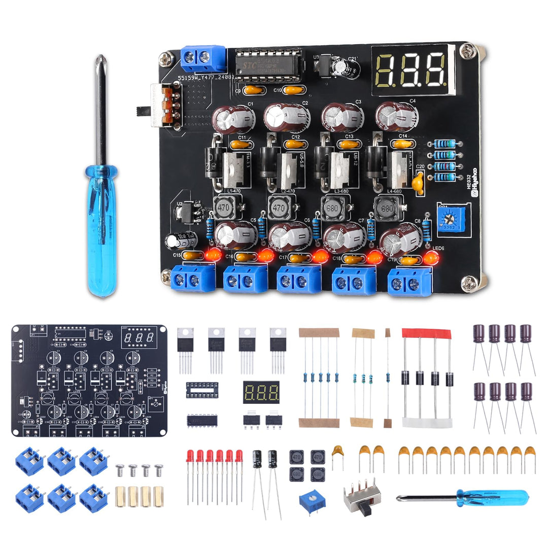 PEMENOL DIY Löt Bausatz Steckbrett Netzteil Elektronik Bausatz Power Supply Modul Elektronische Proj