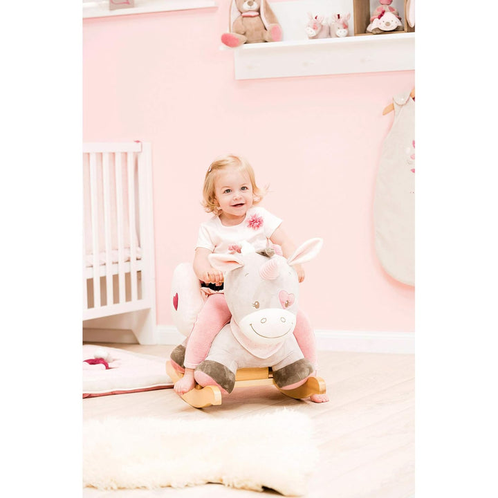 Nattou Schaukeltier ab 1 Jahr mit Gurt, Mädchen, rosa - Jade der Einhorn Einhorn Jade, Einhorn Jade