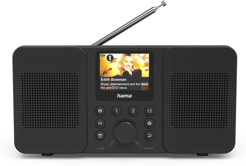 Hama Digitalradio (Internetradio, Radio mit Bluetooth, DAB, DAB+, FM, Dual Band, Radiowecker, 2 Weck