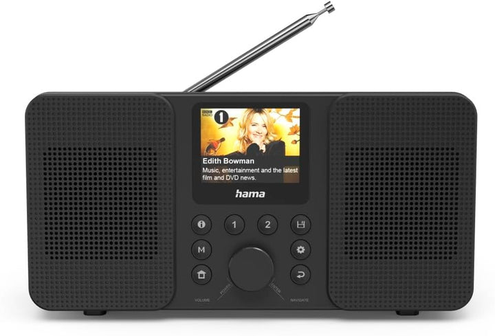 Hama Digitalradio (Internetradio, Radio mit Bluetooth, DAB, DAB+, FM, Dual Band, Radiowecker, 2 Weck