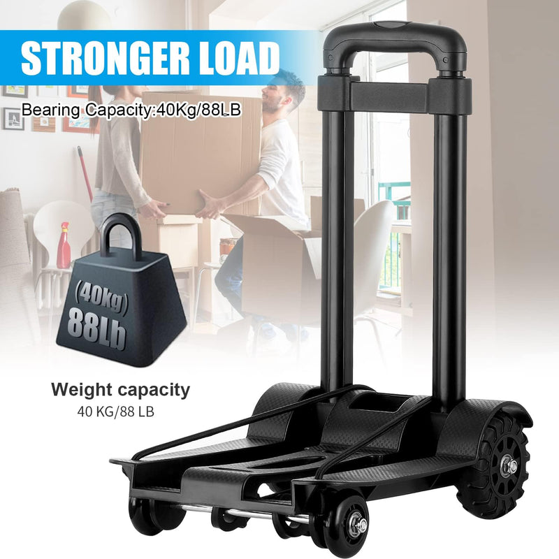 Meisax Mini Faltbare Sackkarre Klappbar Transportwagen 40KG Tragkraft, Leichte Klappbar Transportkar