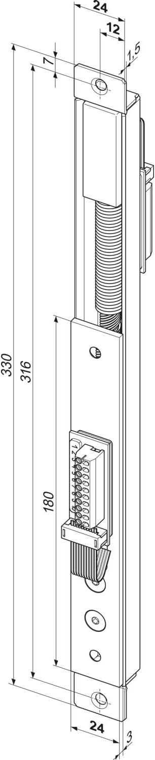 [(language_tag:fr_FR,value:"EFF EFF 10314-14-10-00 Passe-câble dissimulé 10314, 330 x 24 x 33 mm Aci