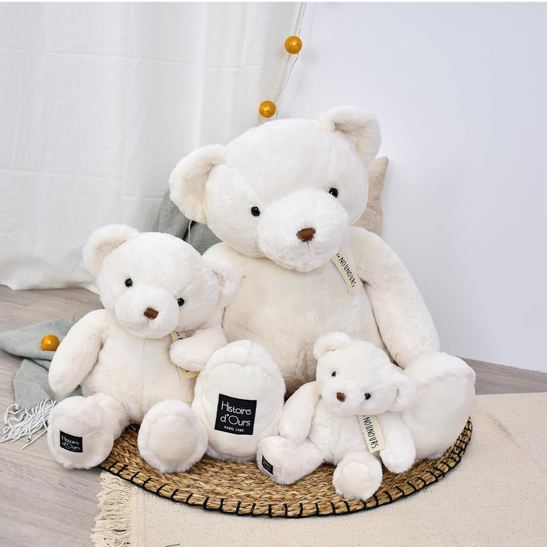 Histoire d'ours - Grosser Plüschbär – Der Teddybär – Weiss – 40 cm – grosses Plüschtier super weich