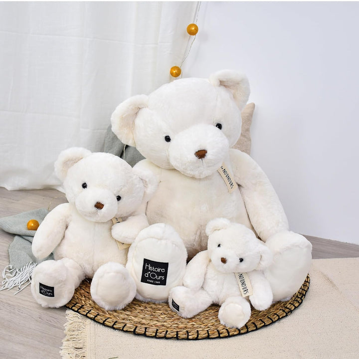 Histoire d'ours - Grosser Plüschbär – Der Teddybär – Weiss – 40 cm – grosses Plüschtier super weich