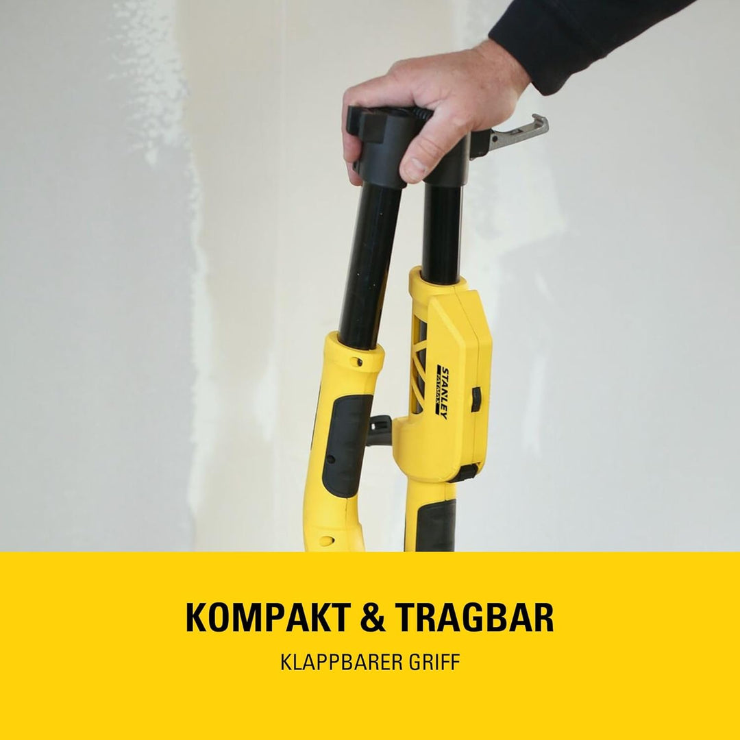 STANLEY FATMAX 750W Trockenbauschleifer (225mm) mit Aufbewahrungstasche und 120G Netz-Schleifscheibe