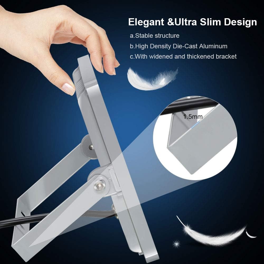 Viugreum LED Strahler Aussen 200W 16000 Lumen 6500k Kaltes Weiss LED Fluter Aussenstrahler Super Bri