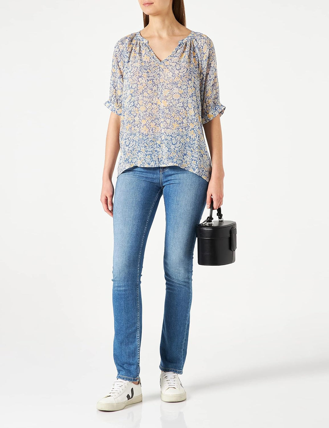 PART TWO Damen Popsypw Bl Relaxed Fit Blouse 30 Riviera Painted Summer Flower, 30 Riviera Painted Su