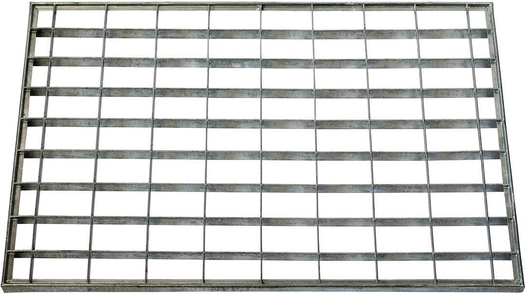 ID matt 4060 _ L Gitter Metall Teppich Fussmatte Stahl verzinkt grau 60 x 40 x 2 cm