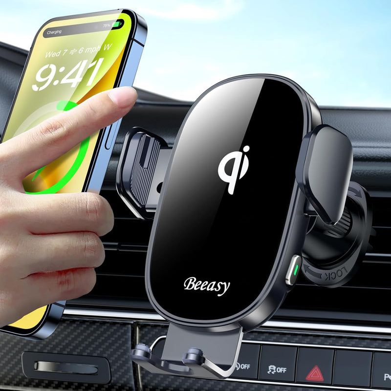 Beeasy 15W Handyhalterung Auto Mit Ladefunktion - Wireless Charger Auto Automatischer Qi Induktive L