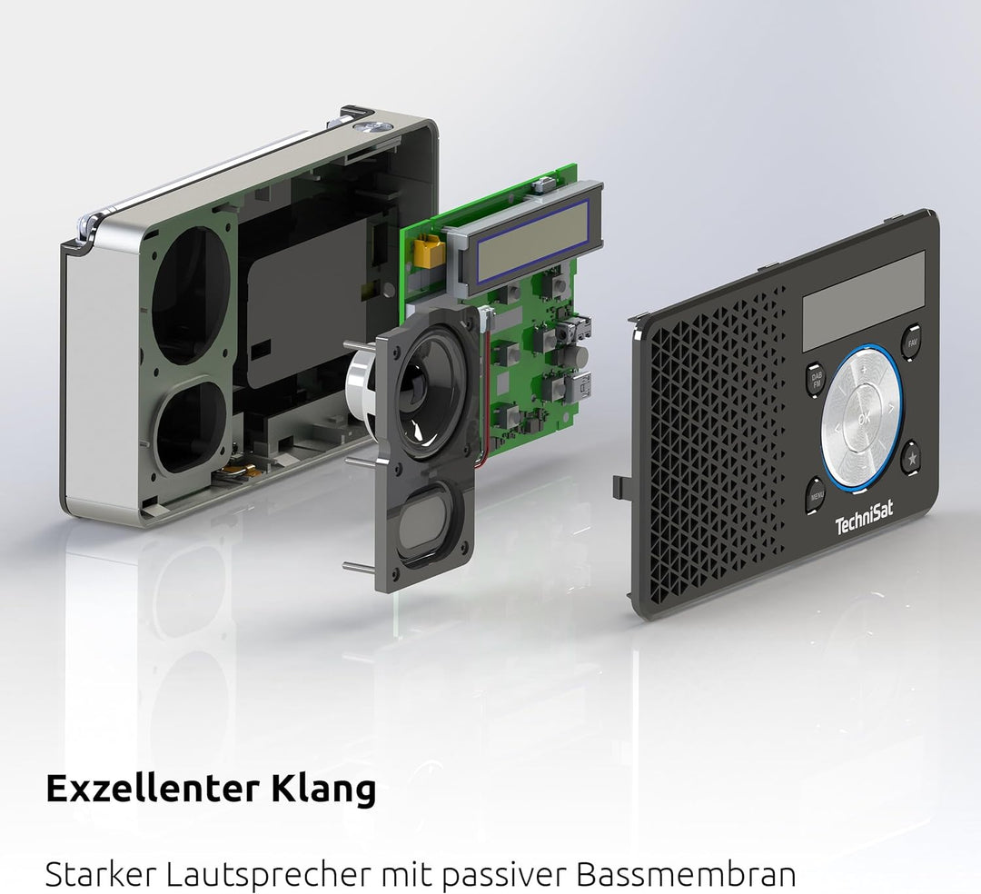 TechniSat DIGITRADIO 1 A – Tragbares DAB+ Radio mit Automatic Safety Alert (ASA, DAB, UKW, Kopfhörer