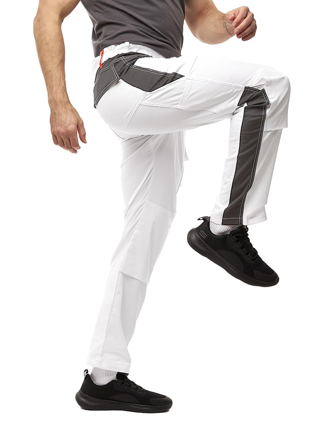 strongAnt Arbeitshose Herren Power Stretch Outdoorhose 50 Weiss-grau / Strong Cotton Stretch, 50 Wei