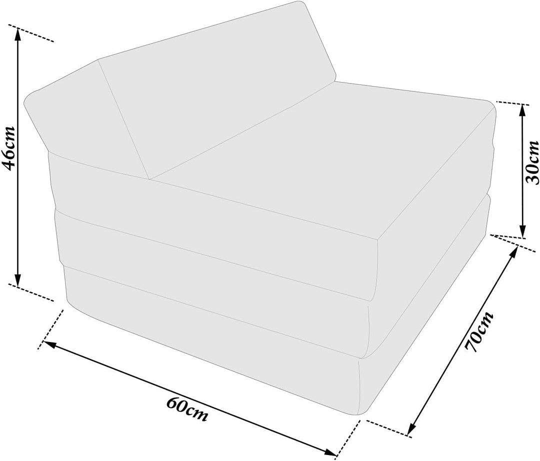 Natalia Spzoo Faltmatratze mit Schaumstoffkern und abnehmbarem Bezug – Klappmatratze mit Kopfteil –