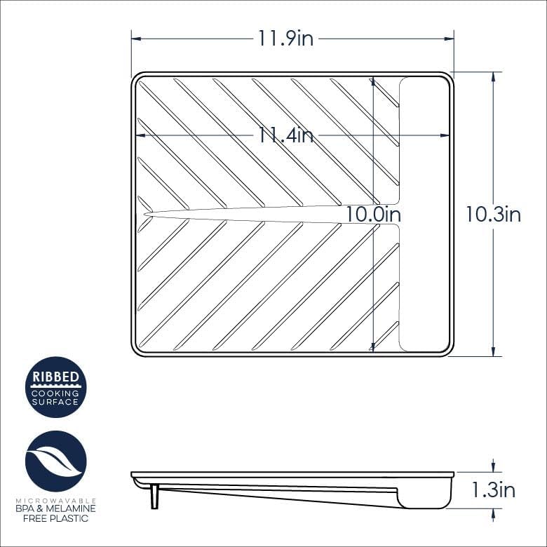 Nordic Ware Nordicware 60150 Speck-Tablett und Entfroster für die Mikrowelle, gross, Weiss Speck-Tab