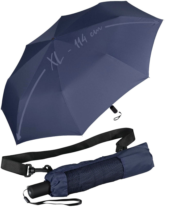 iX-brella Trekking XL Taschenschirm 115 cm gross mit Umhängetasche insignia blue, insignia blue