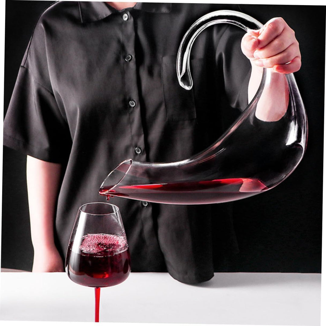 DOITOOL Luxuriöser Klarer Rotwein dekanter aus Kristallglas Eleganter Whisky Saftspender Praktischer