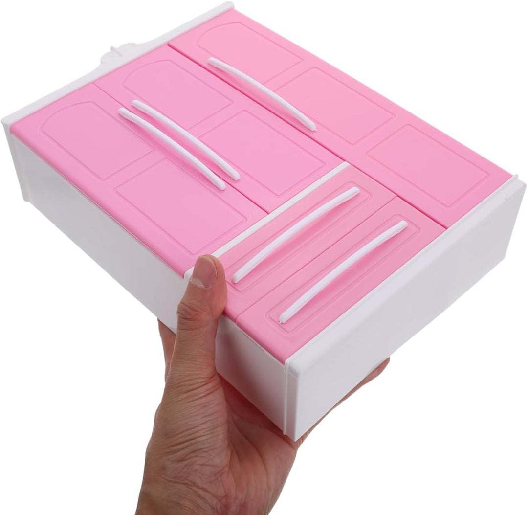 HEMOTON Puppen-Miniatur-kleiderschrank Mit Kleiderbügeln Für Spielzeug-kleideraufbewahrungsregal Für