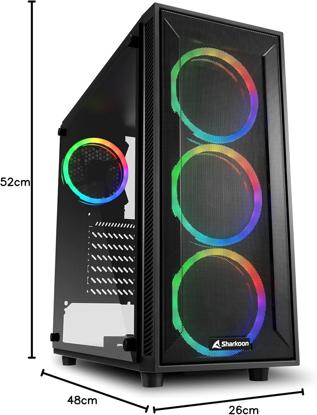 Sharkoon TG4M RGB PC Gehäuse schwarz