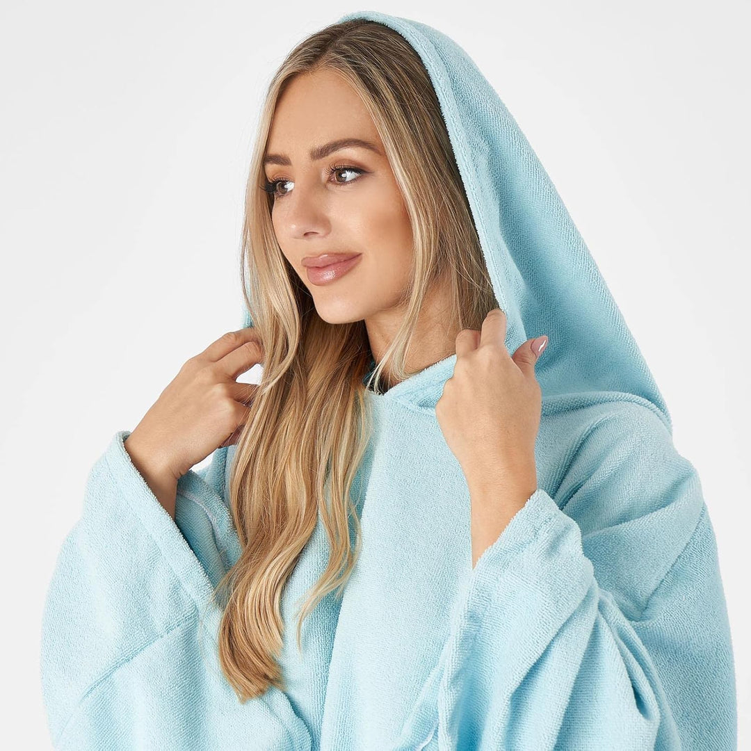 Brentfords Handtuch Poncho Erwachsene Kapuze Gross Bad Schwimmen Surf Poncho Mikrofaser Wechsel für