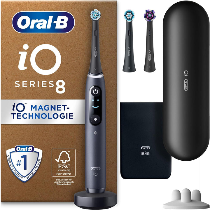 Oral-B iO Series 8 Plus Edition Elektrische Zahnbürste/Electric Toothbrush, PLUS 3 Aufsteckbürsten i