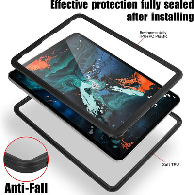 AICase Hülle für IPad Pro 12.9 Zoll 2018 Wasserdichte Hülle mit Kickstand Lanyard,360 Rundum Schutz