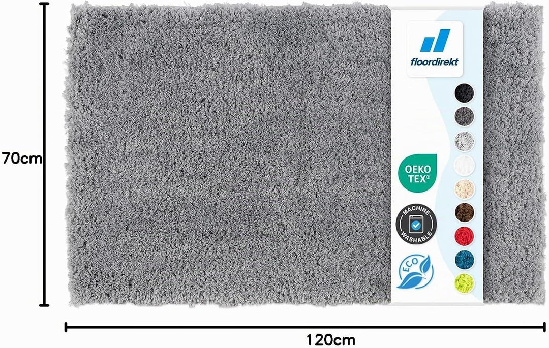 Floordirekt Badematte Sky - Badezimmerteppich - Weicher, dichter Hochflor - Rutschhemmend &amp; Schnell