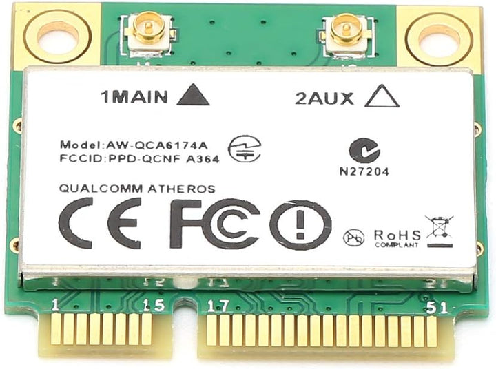Drahtlose Netzwerkkarte, Mini PCI-E Bluetooth 4.1 Wi-Fi-Karte 2,4G-300 Mbit/s/5G-867 Mbit/s, Hochges
