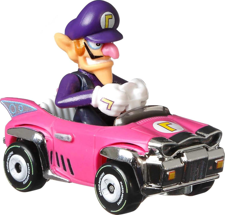 Hot Wheels GXX98 - Mario Kart-Fahrzeug (4er-Pack), Set mit 4 beliebten Figuren, darunter 1 exklusive