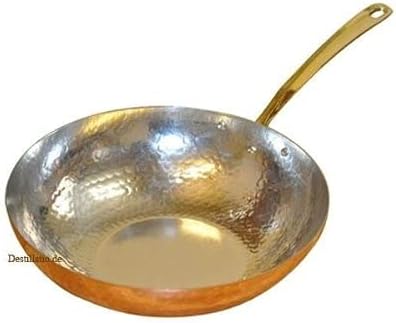 CopperGarden Kupferpfanne WOK 28 cm mit Stiel I Mit Zinn beschichtete Pfanne aus Kupfer zur idealen