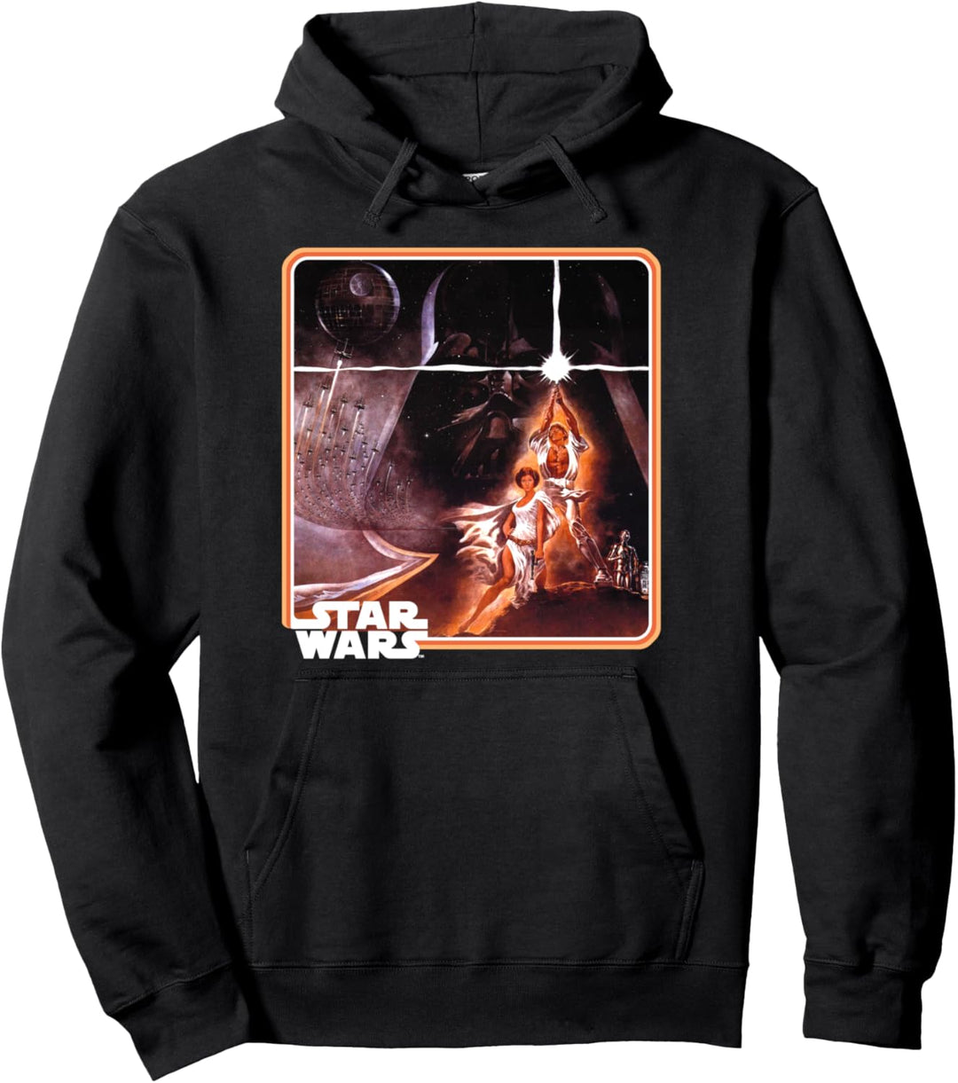 Star Wars Classic Epic A New Hope Poster Framed Matte Finish Pullover Hoodie