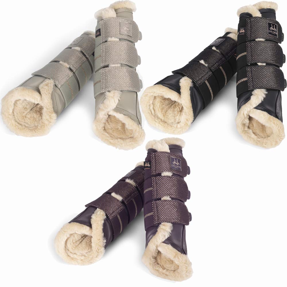 Eskadron Gamaschen FAUXFUR SOFTSLATE ivorygrey Heritage 20/21 Deep Berry XL, Deep Berry XL
