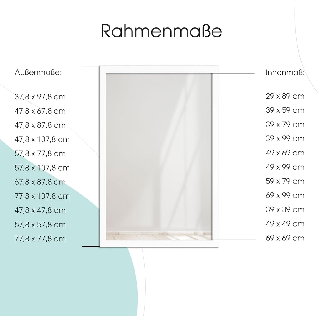 Picati Spiegelrahmen Barocko inkl. Spiegel | Aluminium Vintage | Spiegelmass: 40x40cm | zzgl. 7,8 cm