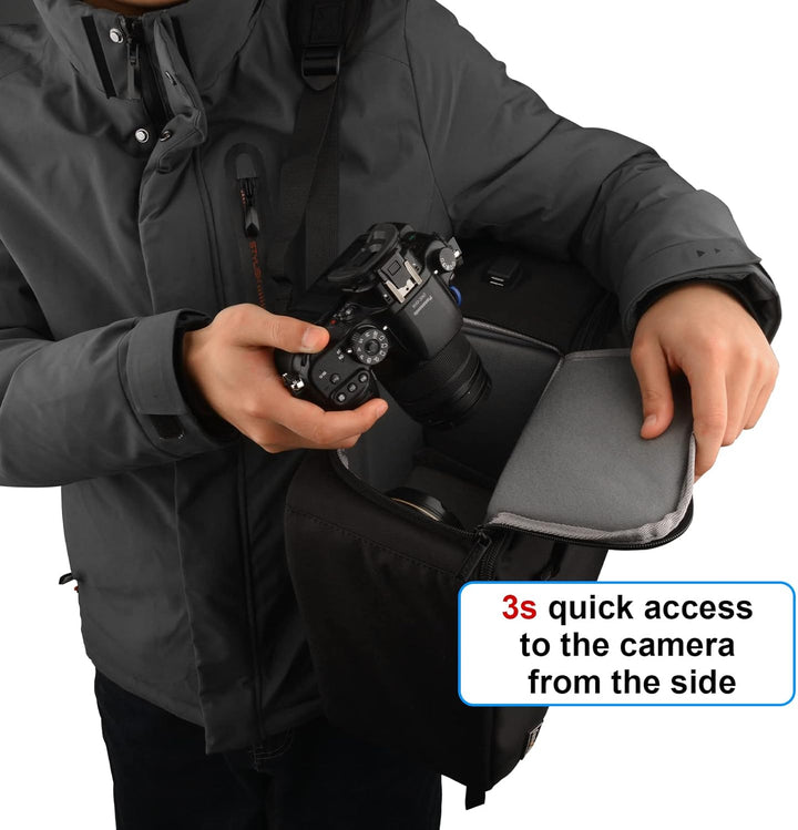 Cwatcun Kamerarucksack Professional für Spiegellose SLR/SLR Kamera wasserdichte Kameratasche Kompati
