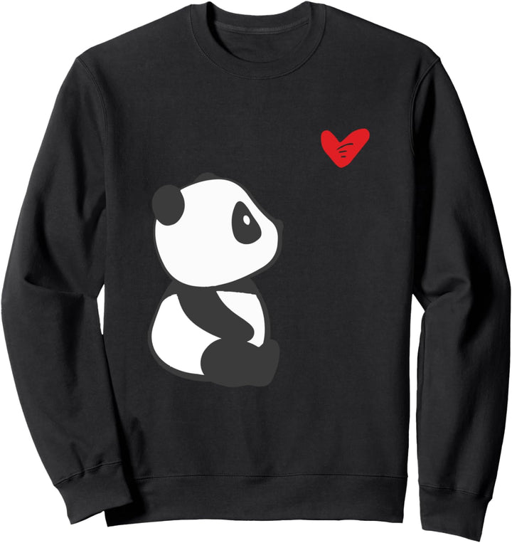 Panda Mit Herz - Lustiges Pandabär Panda Kostüm Sweatshirt