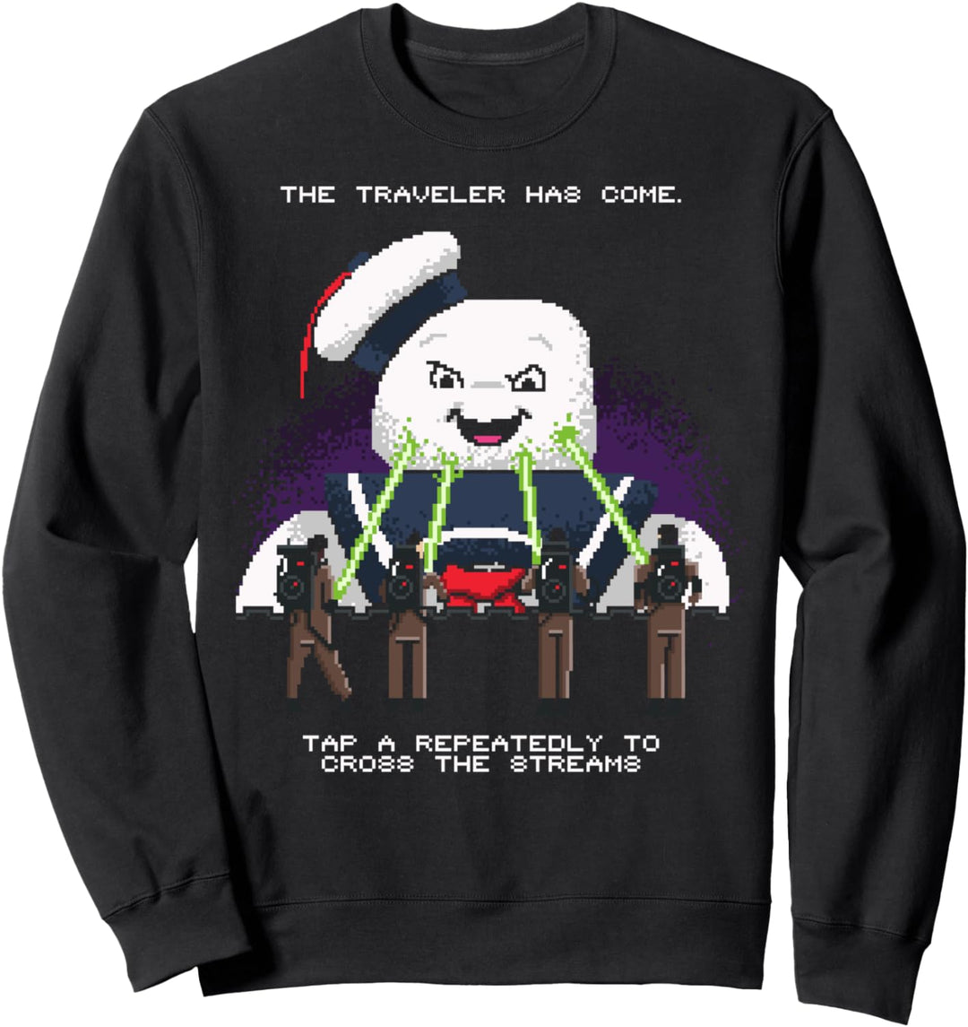 Ghostbusters Cross The Streams 8-Bit Sweatshirt