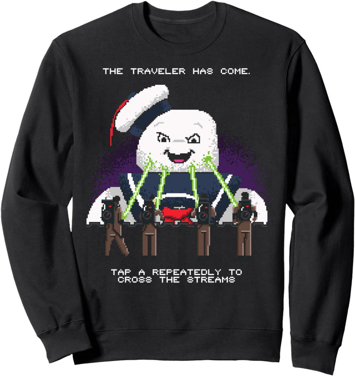 Ghostbusters Cross The Streams 8-Bit Sweatshirt