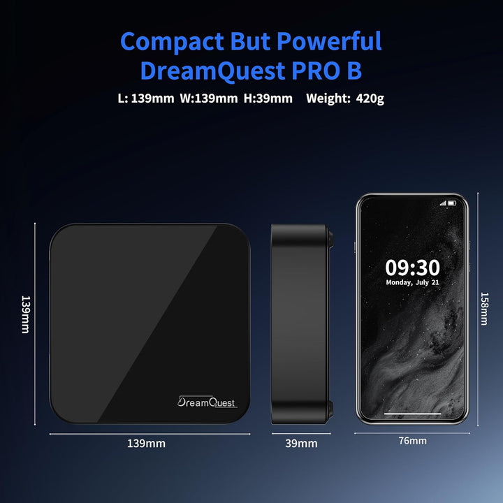 DreamQuest Mini PC Windows 11 Pro Intel N95 12GB LPDDR5 256GB M.2 SSD Micro Desktop Computer mit HDM