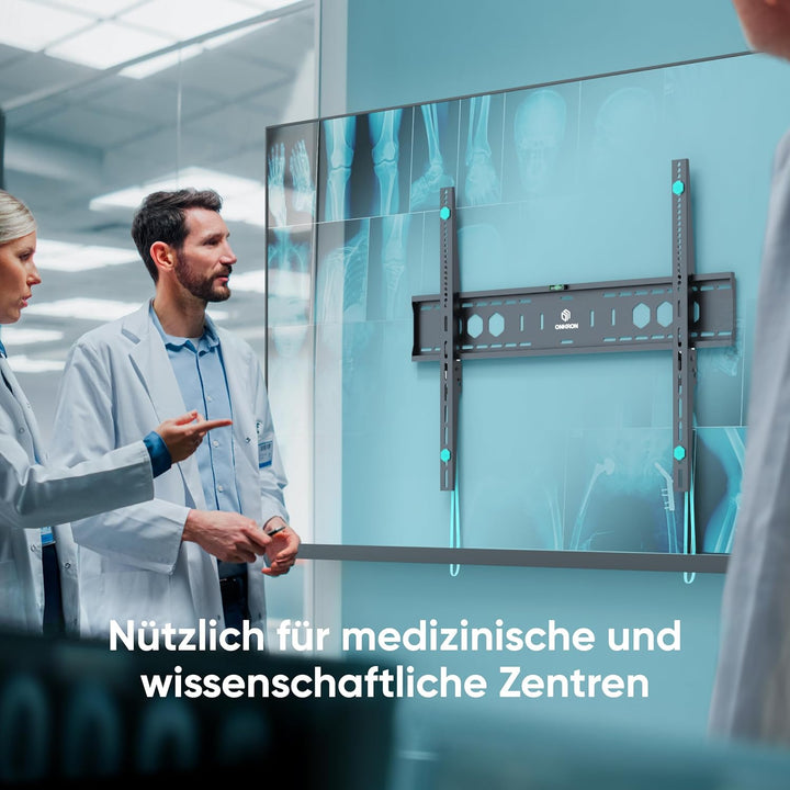 ONKRON TV Wandhalterung flach für 60-110 Zoll Fernseher bis zu 120 kg, Ultra Slim Wandhalterung Fern