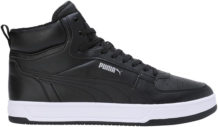 PUMA Unisex Caven 2.0 Mid WTR Sneaker 38.5 EU Puma Black Puma Silver Puma White, 38.5 EU Puma Black