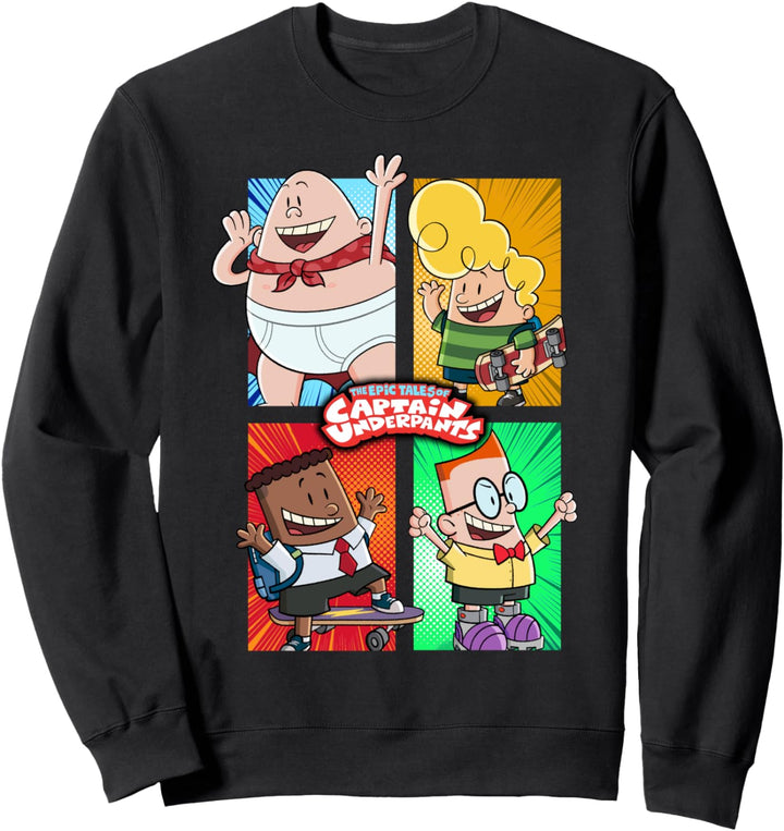 Captain Underpants 4 Freunde Sweatshirt