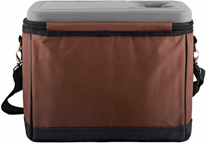 anndora Kühltasche 22 L Picknick Kühlbox 35 x 24 x 27 cm - Farbauswahl Braun, Braun