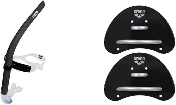 ARENA Unisex-Adult Swim Snorkel III Schnorchel, Schwarz, Einheitsgrösse & Unisex Elite Finger Paddel