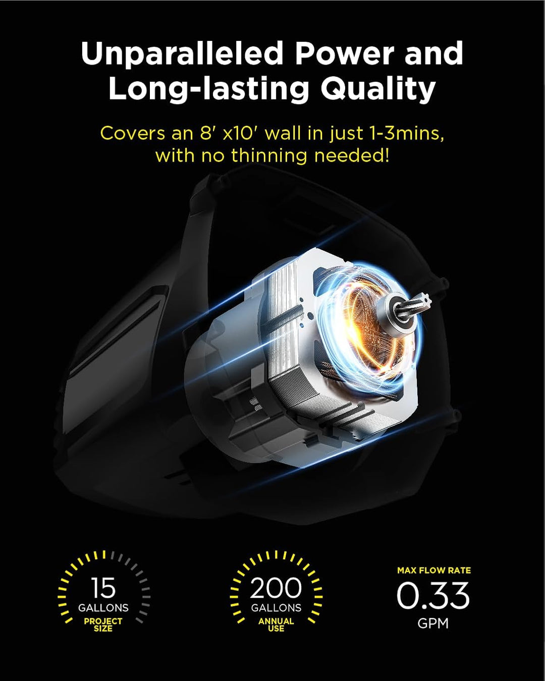 InoKraft Airless Farbsprüher MaXpray M3 Plus, fortschrittliche Produktivität und Effizienz, Robustes