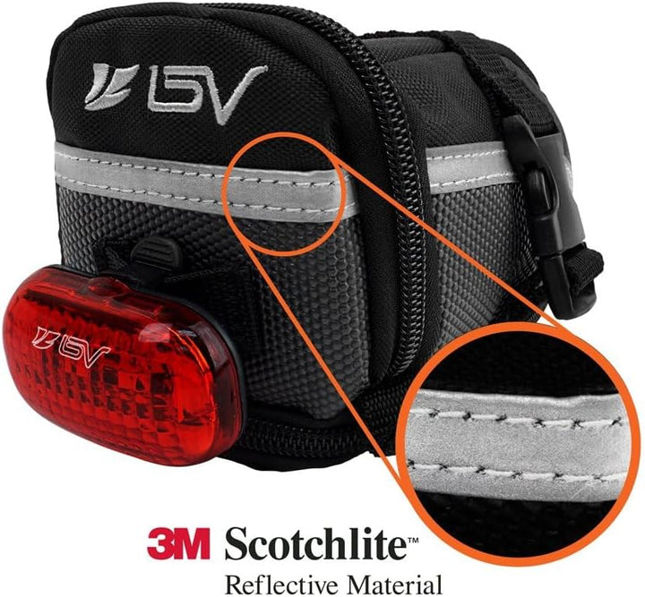 BV Fahrrad-Satteltasche, Unisex Fahrradtasche, Bicycle Strap-On Saddle/Seat Bag, L