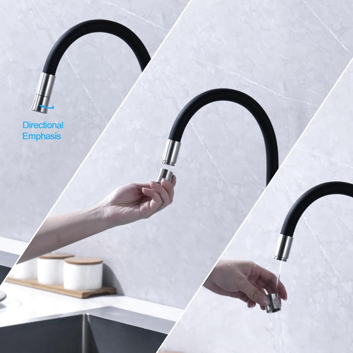 Wasserhahn Küche Wandmontage,Edelstahl Wandarmatur Küche mit 2 Wasserstrahlarten, Küchenamatur mit F