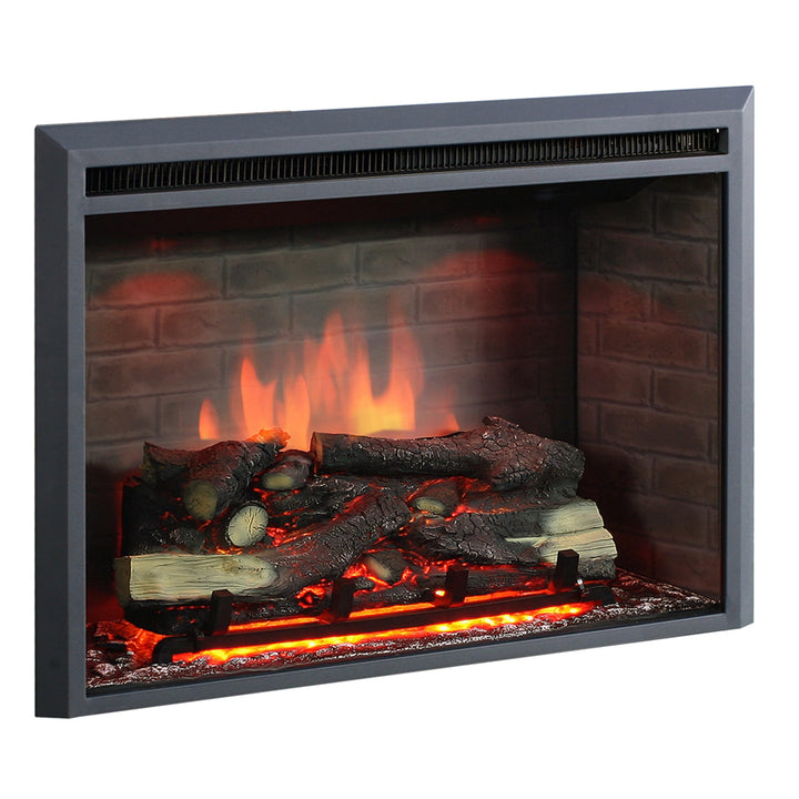RICHEN Calida 30'' Elektrokamin - Elektrischer Einbaukamin mit Heizung 1000/2000 W, realistischer 3D