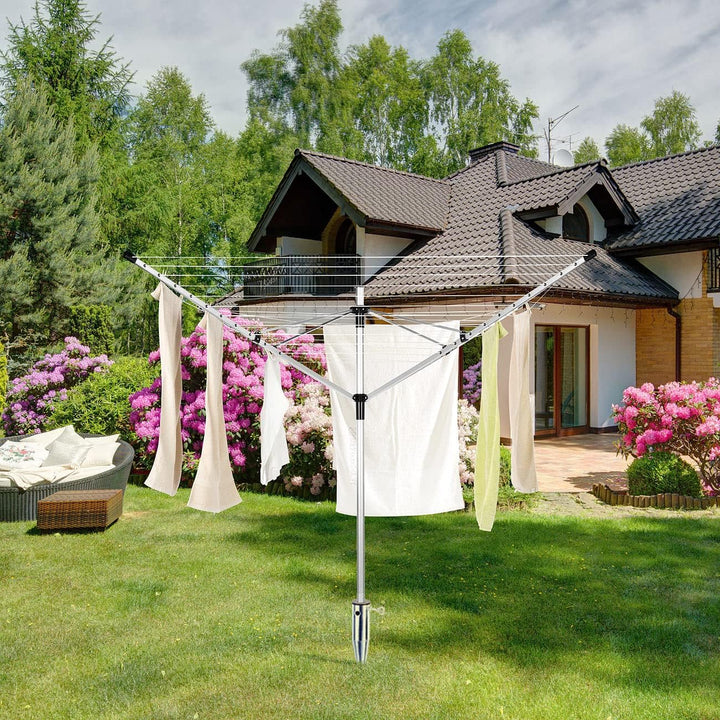 Royal Gardineer Bodenhülse Sonnenschirm: 2er-Set Universal Stahl-Sonnenschirmständer mit Bodendübel,