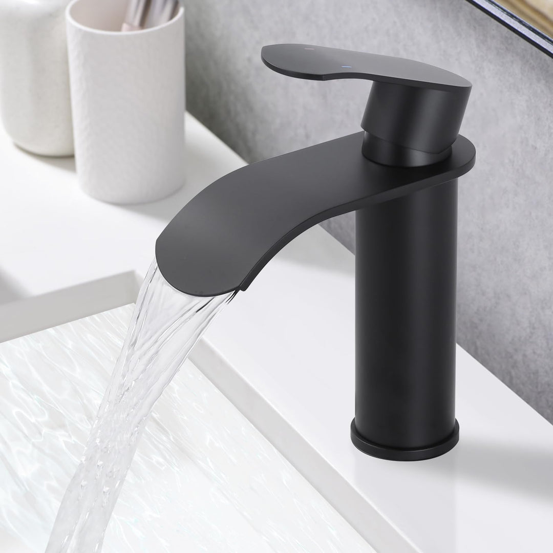 ARCORA Wasserhahn Bad, Hochdruck Waschtischarmatur wenig Lärm aus Edelstahl Einhandmischer Waschbeck