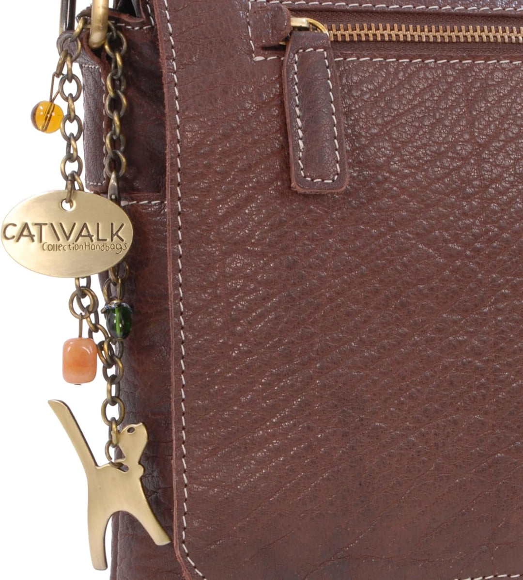 Catwalk Collection Handbags - Leder - Damen Leder Umhängetasche/Handtasche/Messenger/Schultertasche