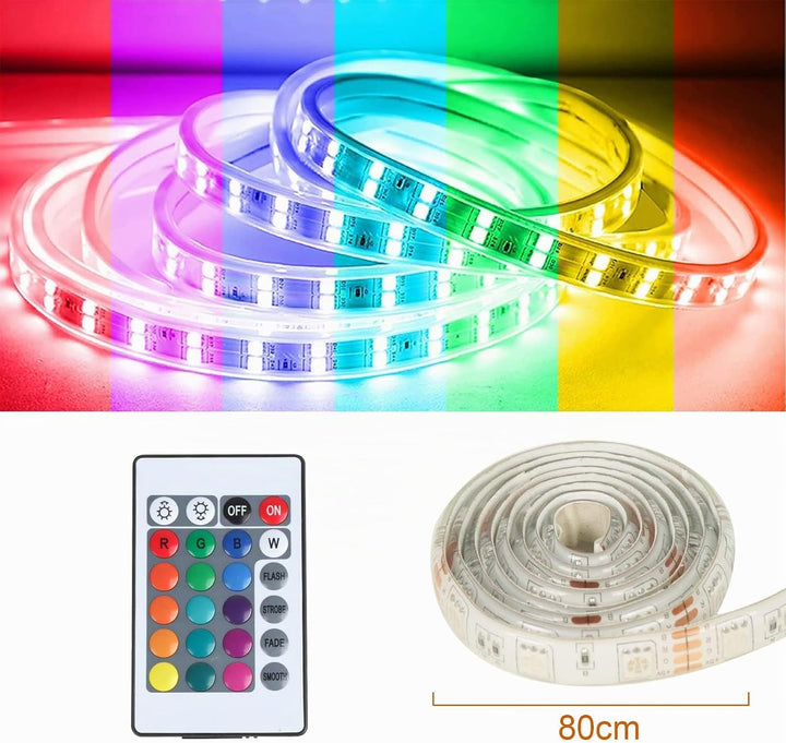 PIPIPOXER 2er Set Nachttisch mit LED Beleuchtung, Nachttisch Weiss Hochglanz mit 2 Schubladen, Nacht